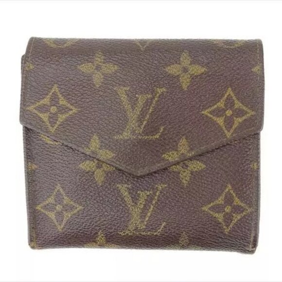 Louis Vuitton Wallet Purse Monogram Brown Beige Woman Authentic Used - Picture 1 of 16